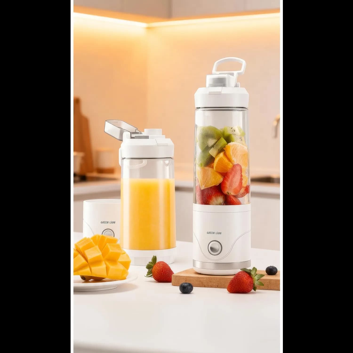 Green Lion Portable Juicer Blend Max - 75W, White 3