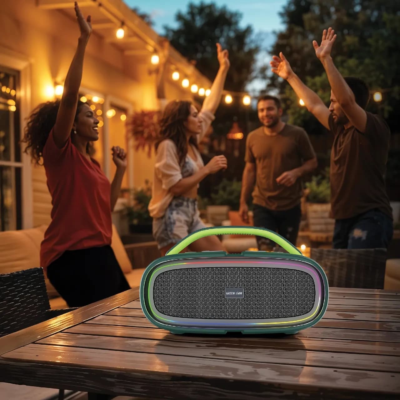 Green Lion Wireless Speaker BeamPlus GNBMPLSSPGN - 100W, Black 3