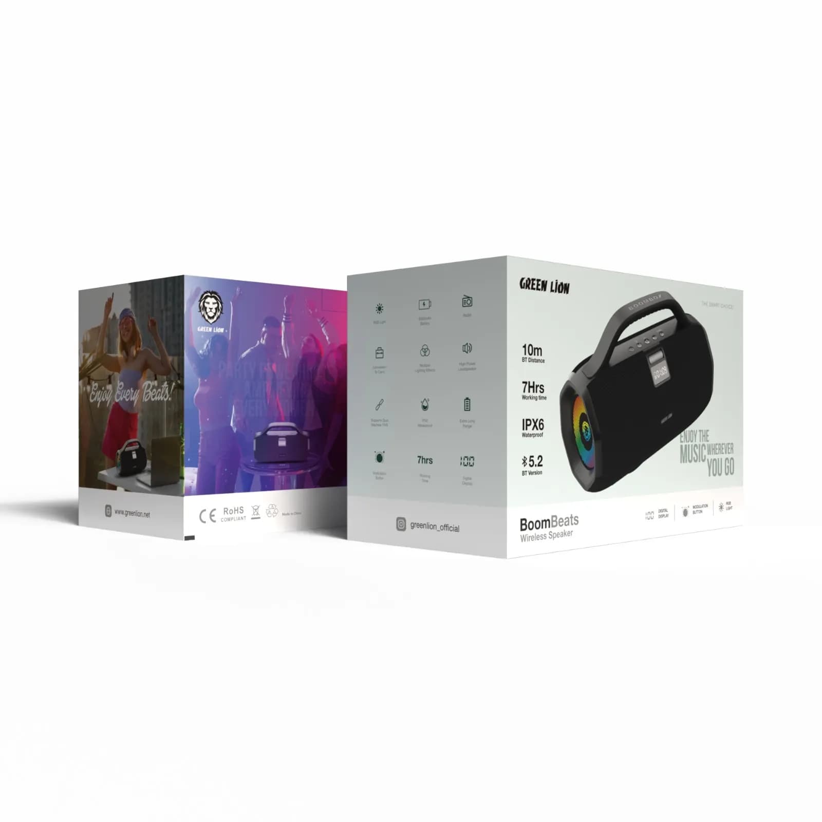 Green Lion BoomBeats Wireless Speaker - Black 1 Green Lion BoomBeats Wireless Speaker - Black 1