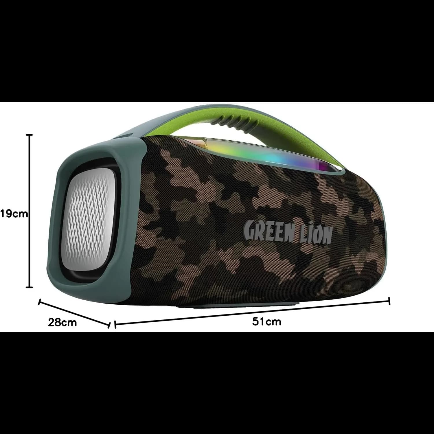 Green Lion Portable Speaker - 120W, Wireless Mic, Green 5