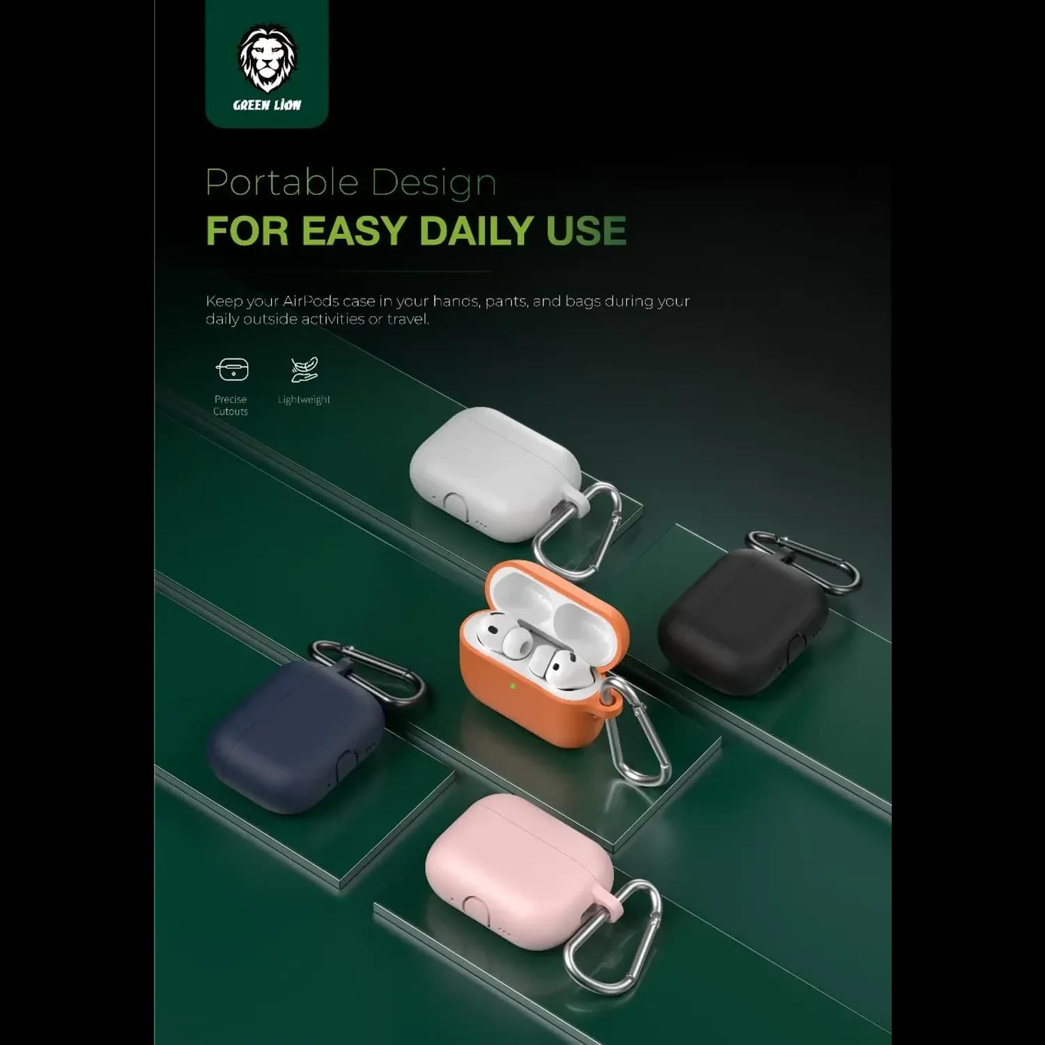 Green Lion Berlin Series Silicone Case for Airpods Pro 3 - Pink — Pink 2