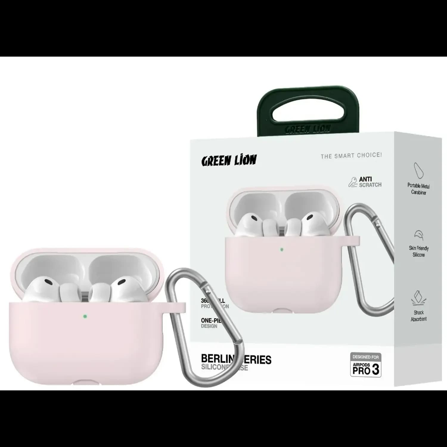 Green Lion Berlin Series Silicone Case for Airpods Pro 3 - Pink — Pink 4