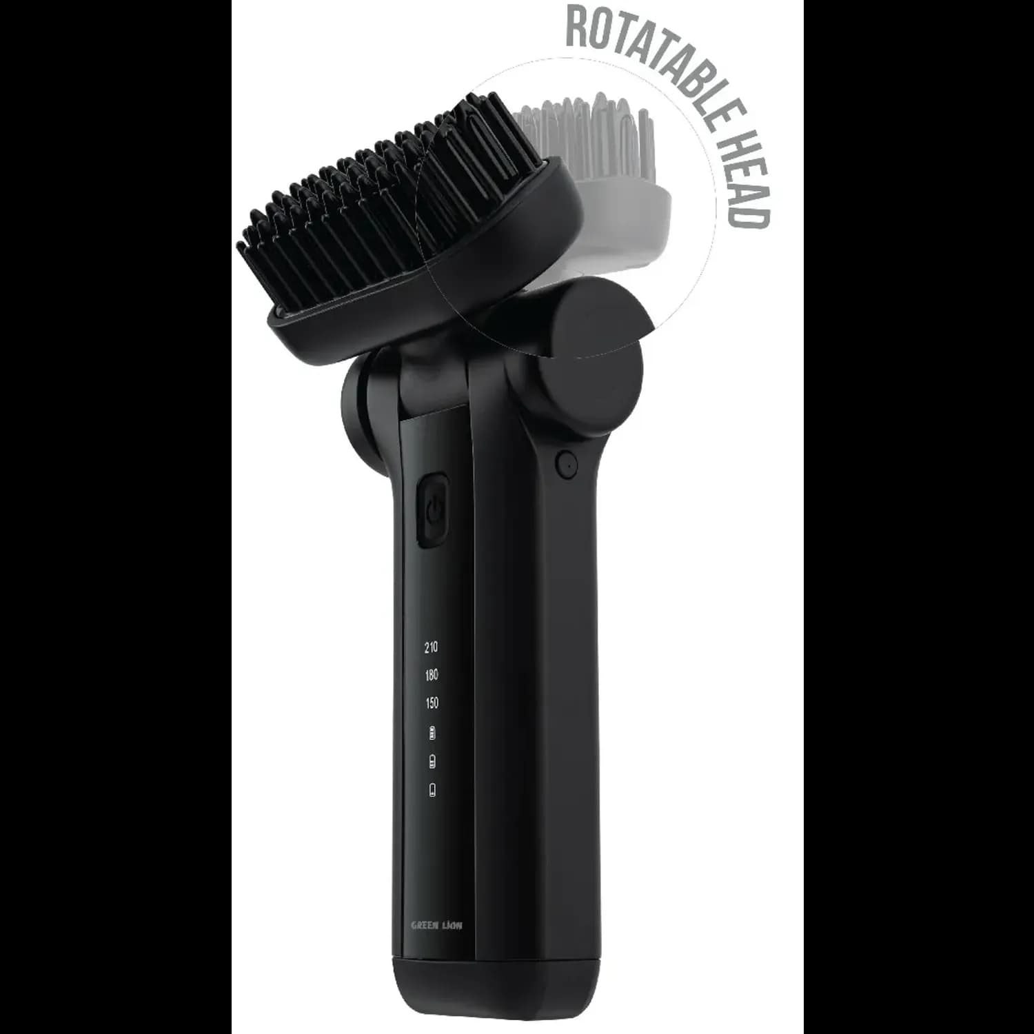 Green Lion Beard Straightener Brush - Cordless, Black 4