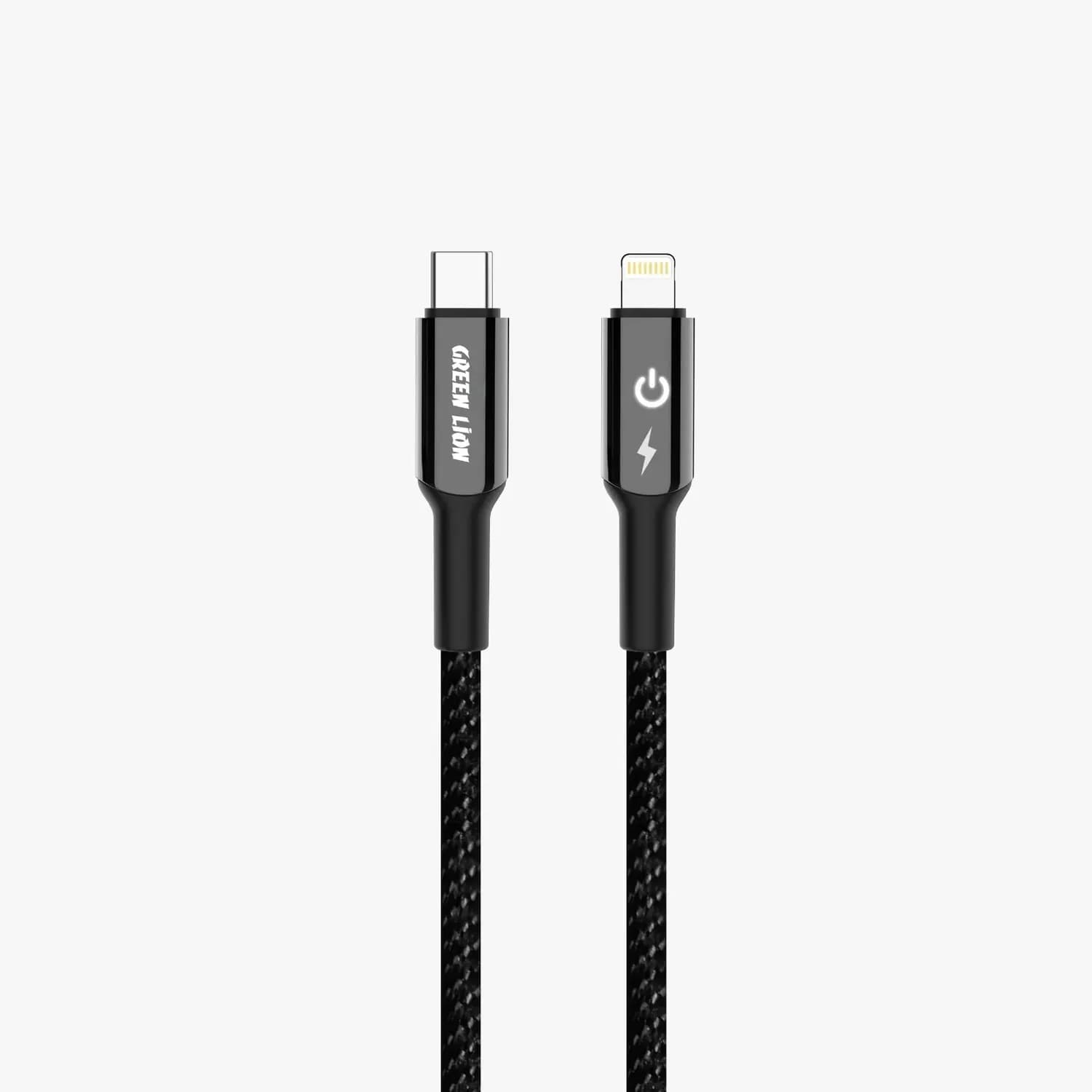 Green Lion Braided USB-C to Lightning Cable - 27W, Black 1 Green Lion Braided USB-C to Lightning Cable - 27W, Black 1
