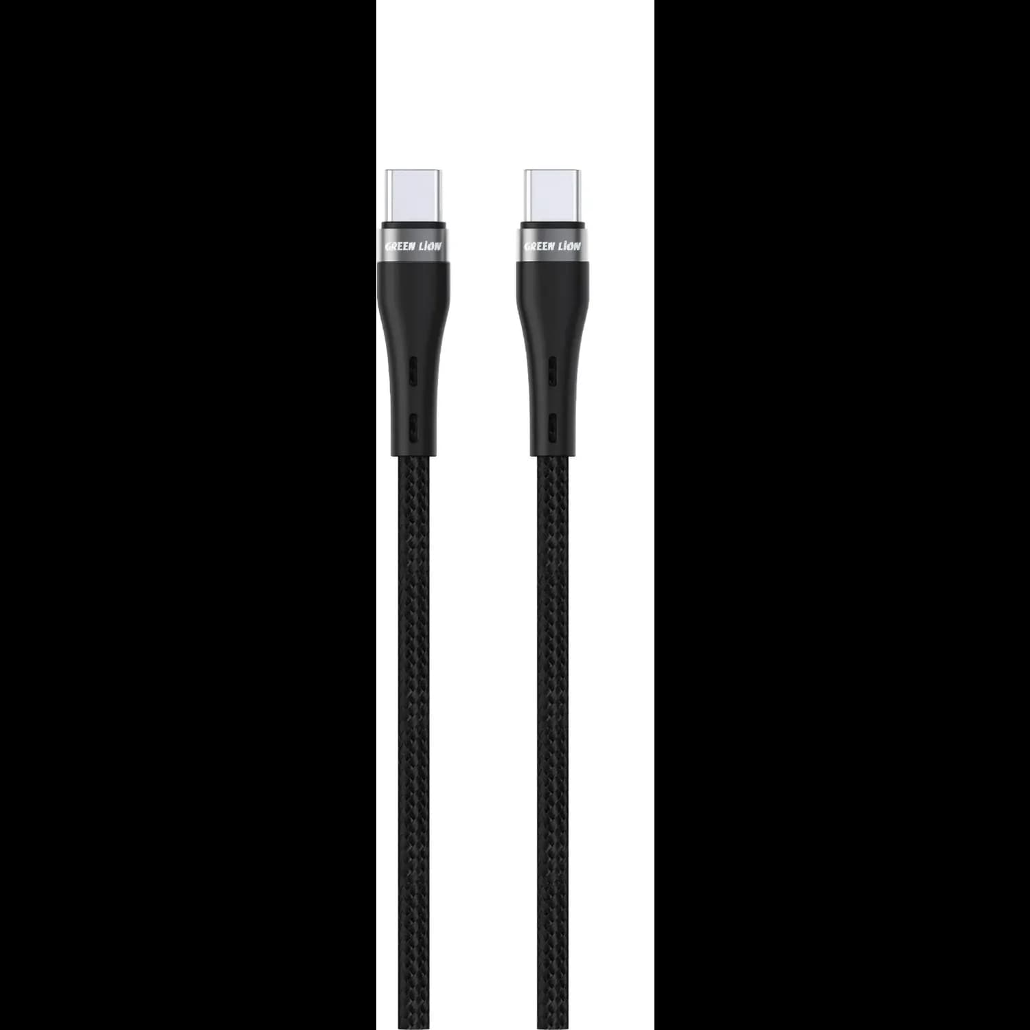 Green Lion USB-C Cable - 1M 60W Braided, Black 1 Green Lion USB-C Cable - 1M 60W Braided, Black 1