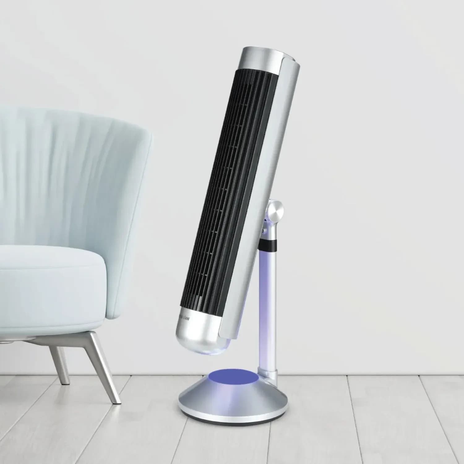 Green Lion Tower Fan - 6-Speed, Remote, Silver 4