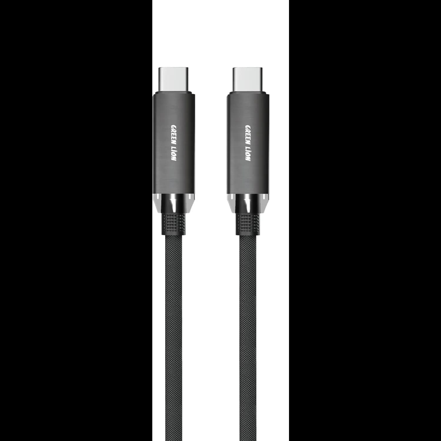Green Lion USB-A to USB-C Cable - Braided, 1M, Black 1