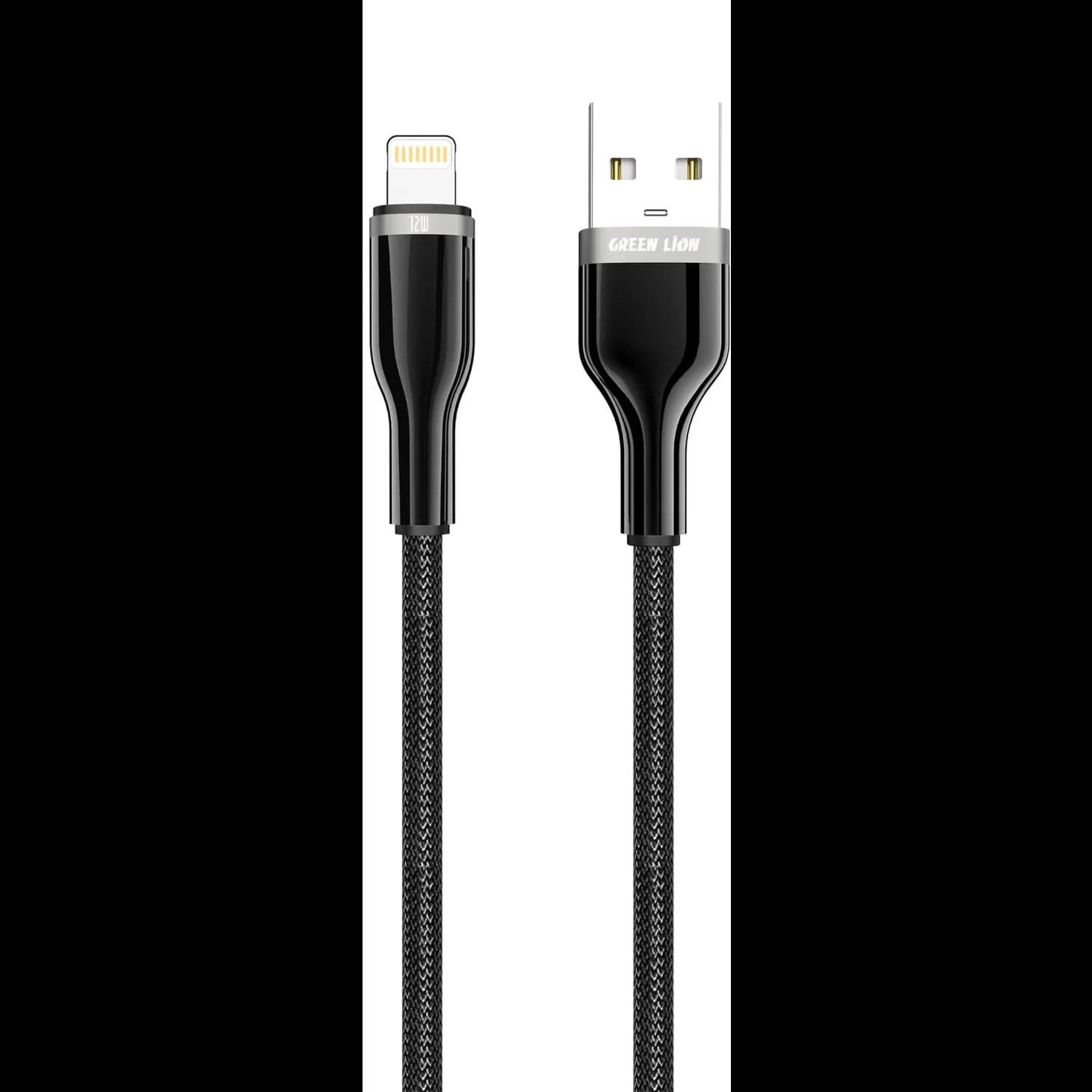 Green Lion USB-C Cable - Braided 1M, Black 1