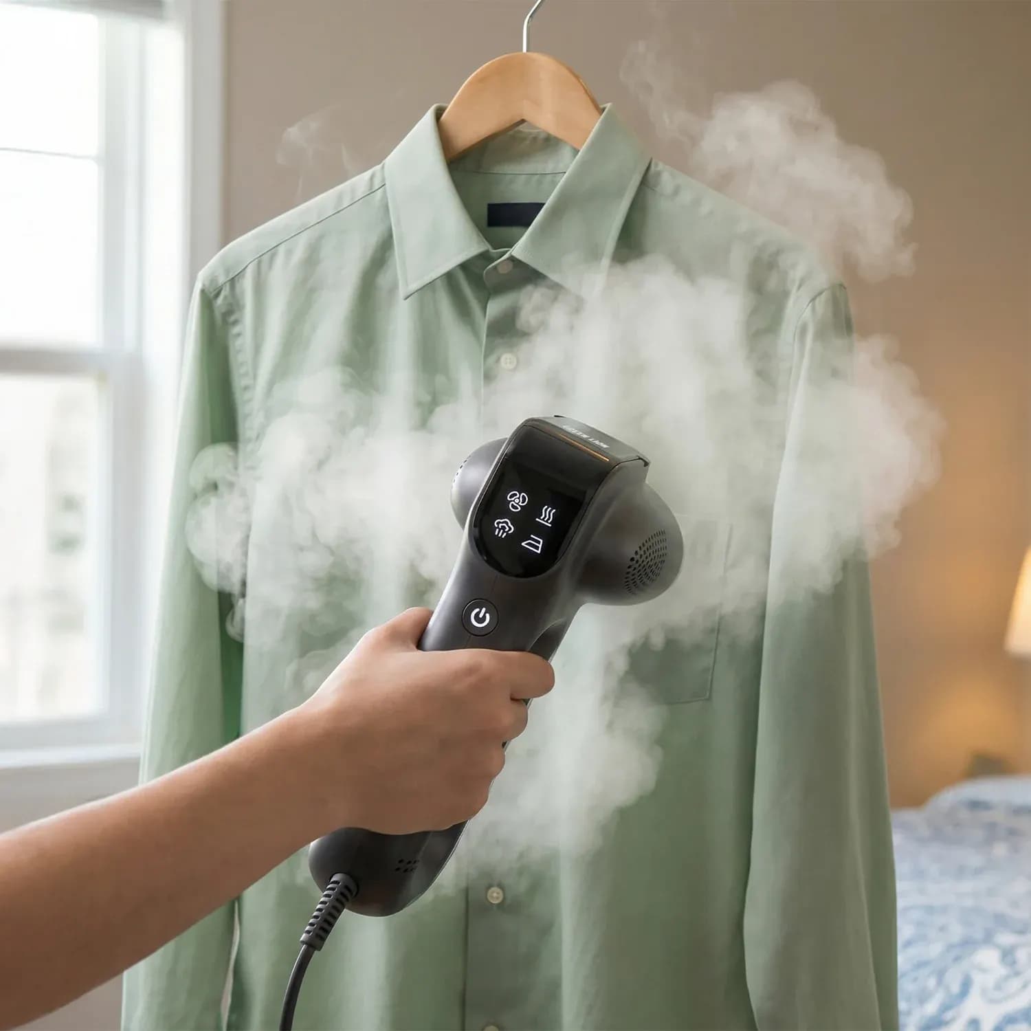 Green Lion Garment Steamer SUCTION STEAM PRO - 1100W, Black 2