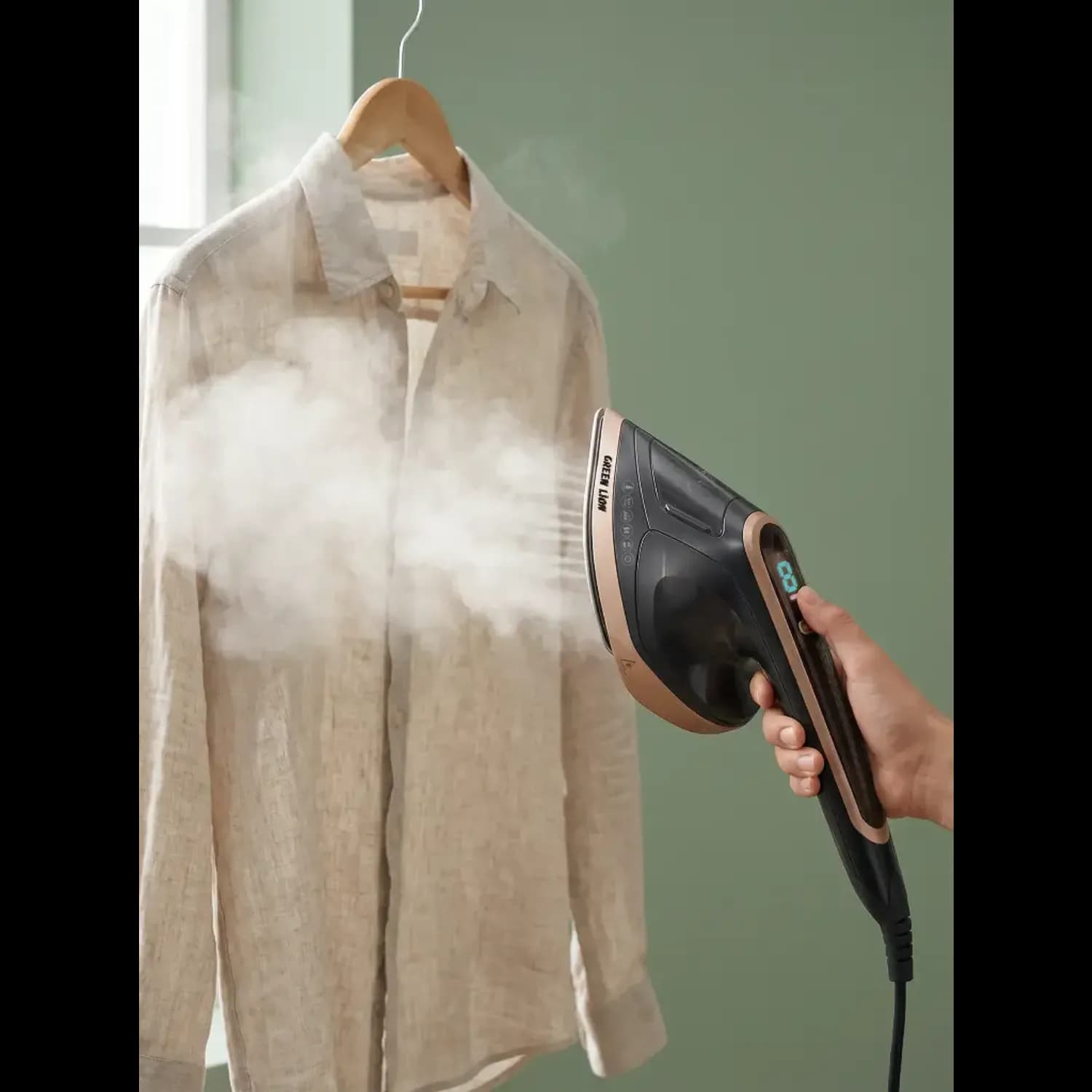 Green Lion Steam Iron & Garment Steamer BX300 - 2 in 1, Black 4