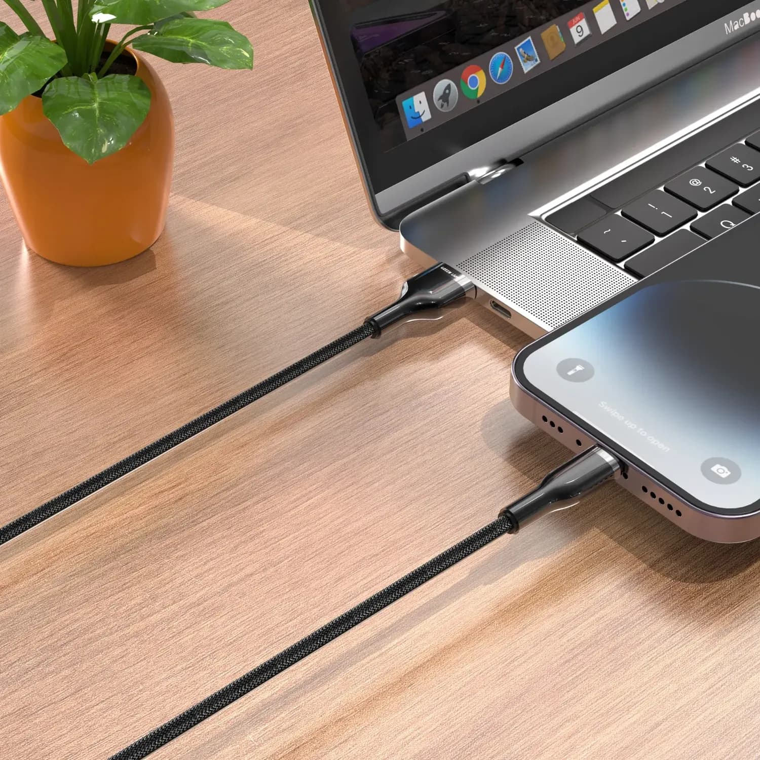Green Lion USB-A to Lightning Cable - 12W Fast Charge, Black 2