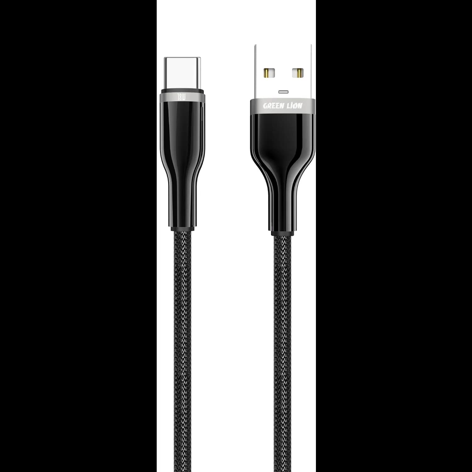 Green Lion USB-A to USB-C Cable - 18W Fast Charge, Black 1 Green Lion USB-A to USB-C Cable - 18W Fast Charge, Black 1