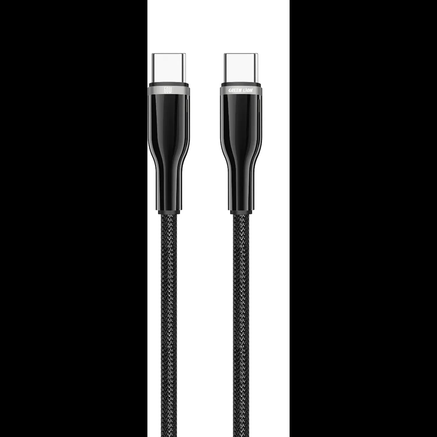 Green Lion USB-C Cable - 60W Braided Zinc Alloy, Black 1 Green Lion USB-C Cable - 60W Braided Zinc Alloy, Black 1