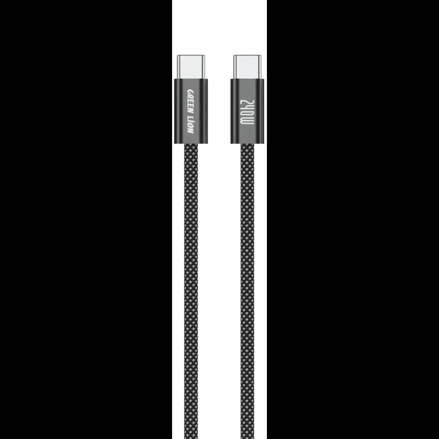 Green Lion USB-C to USB-C Charging Cable - 240W, Black — White 2