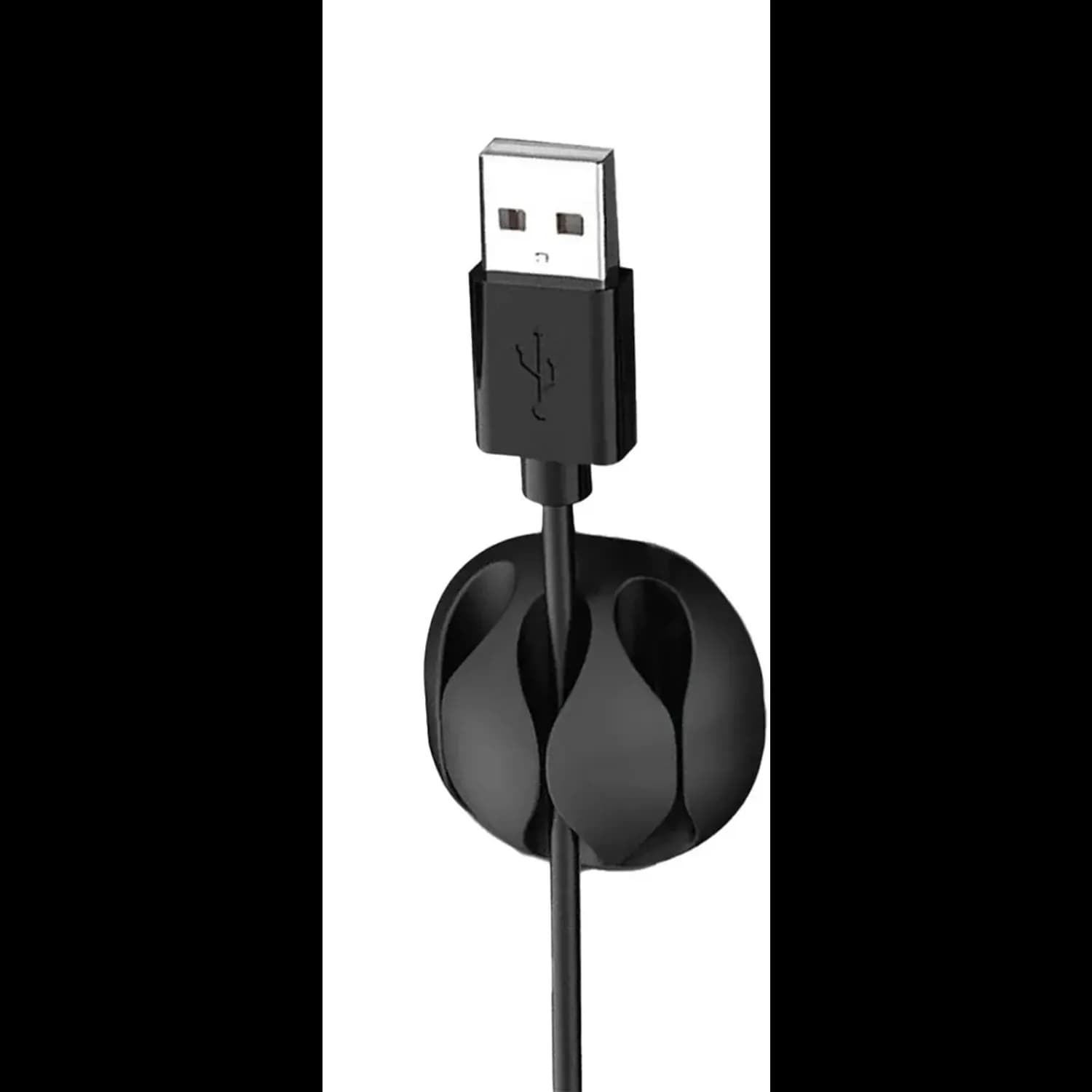 Green Lion Cable Organizer - 10 in 1, Self Adhesive, Black 1 Green Lion Cable Organizer - 10 in 1, Self Adhesive, Black 1