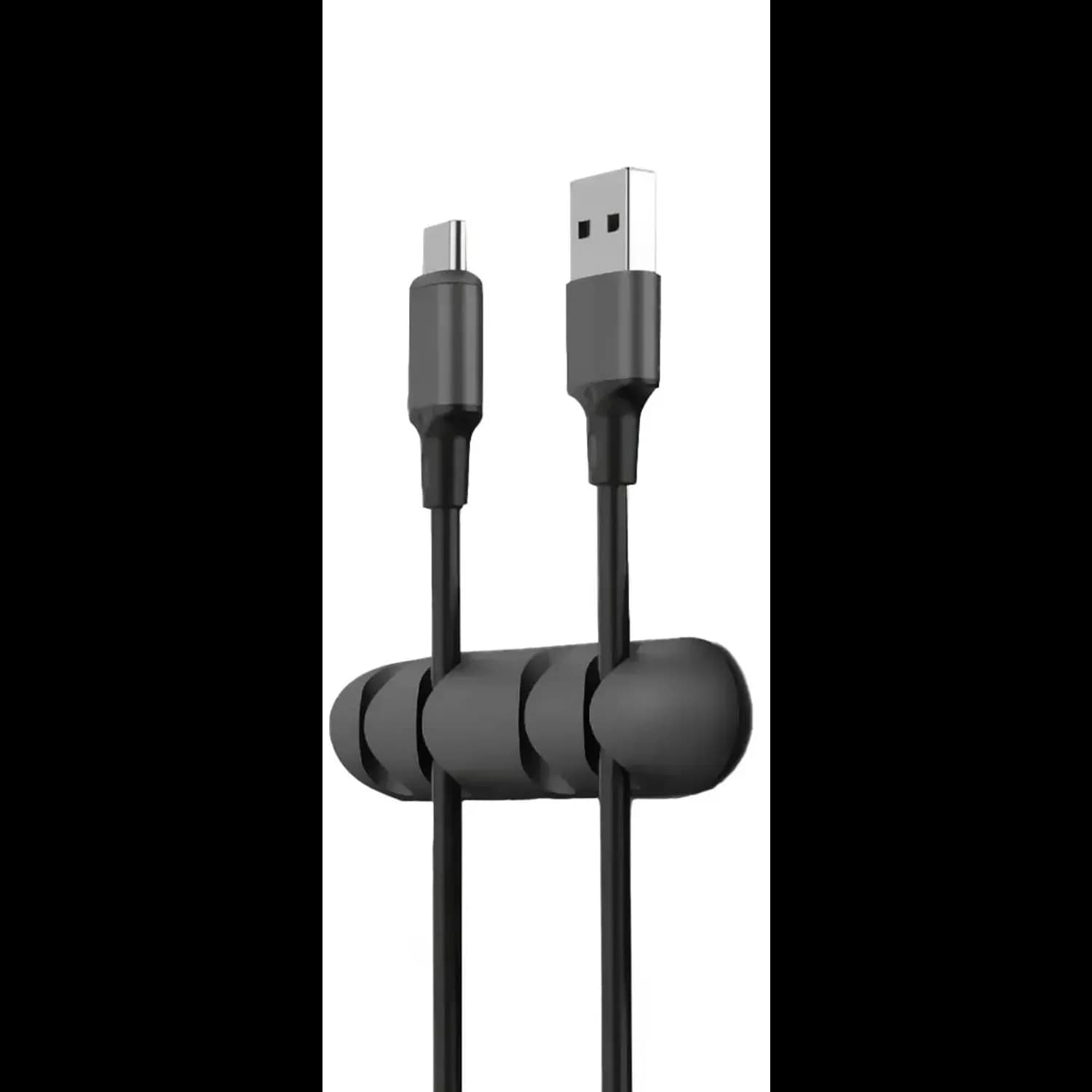 Green Lion Cable Organizer GNCABORG8 - 8 in 1, Self-Adhesive, Black 1