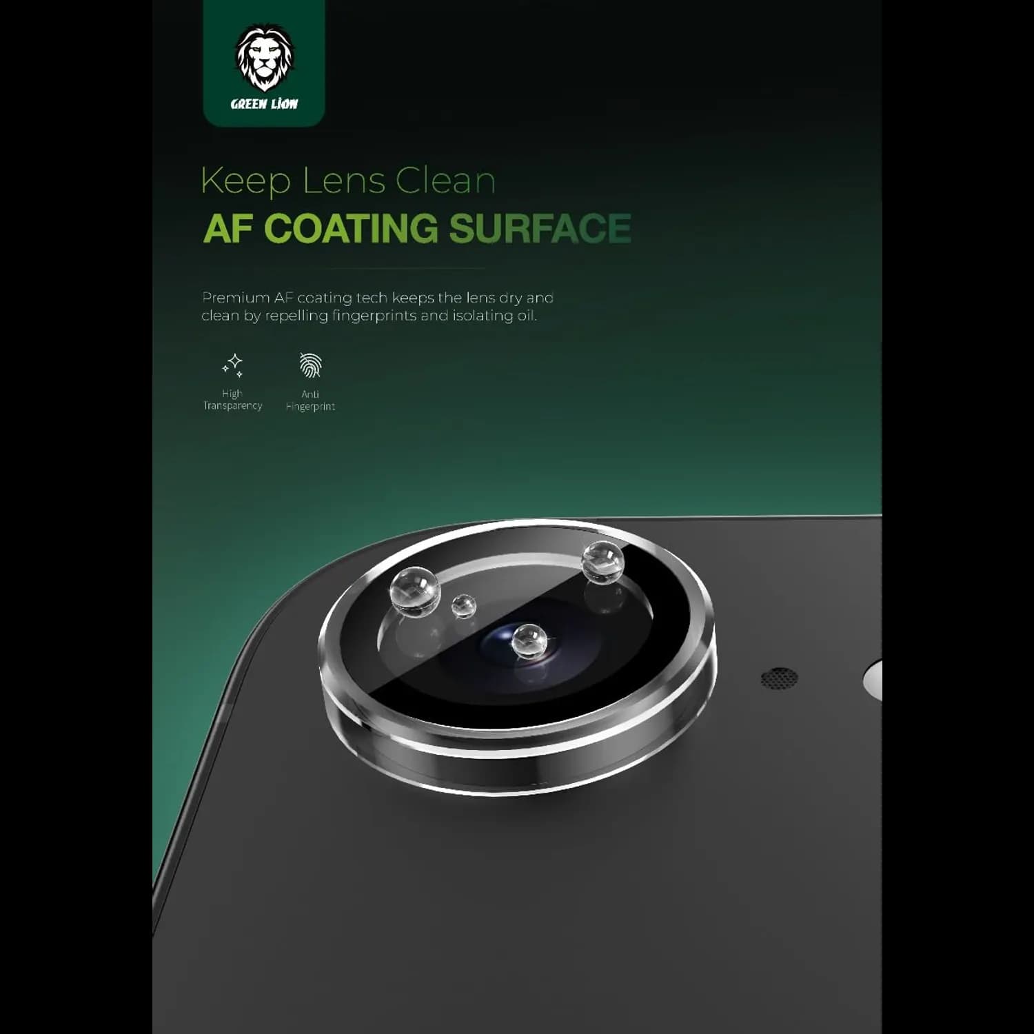 Green Lion Camera Lens Protector iPhone 16 Pro/Pro Max - 9H Glass, Full Coverage 3