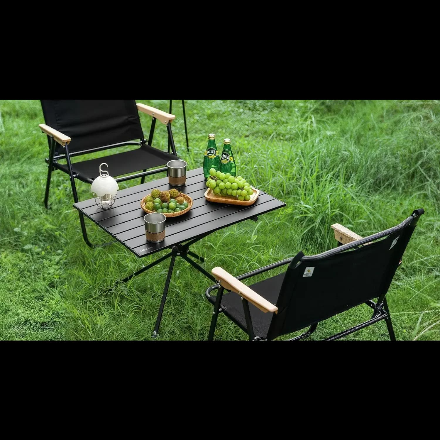 Green Lion Camping Table CAMP T2 - Foldable, Black 2