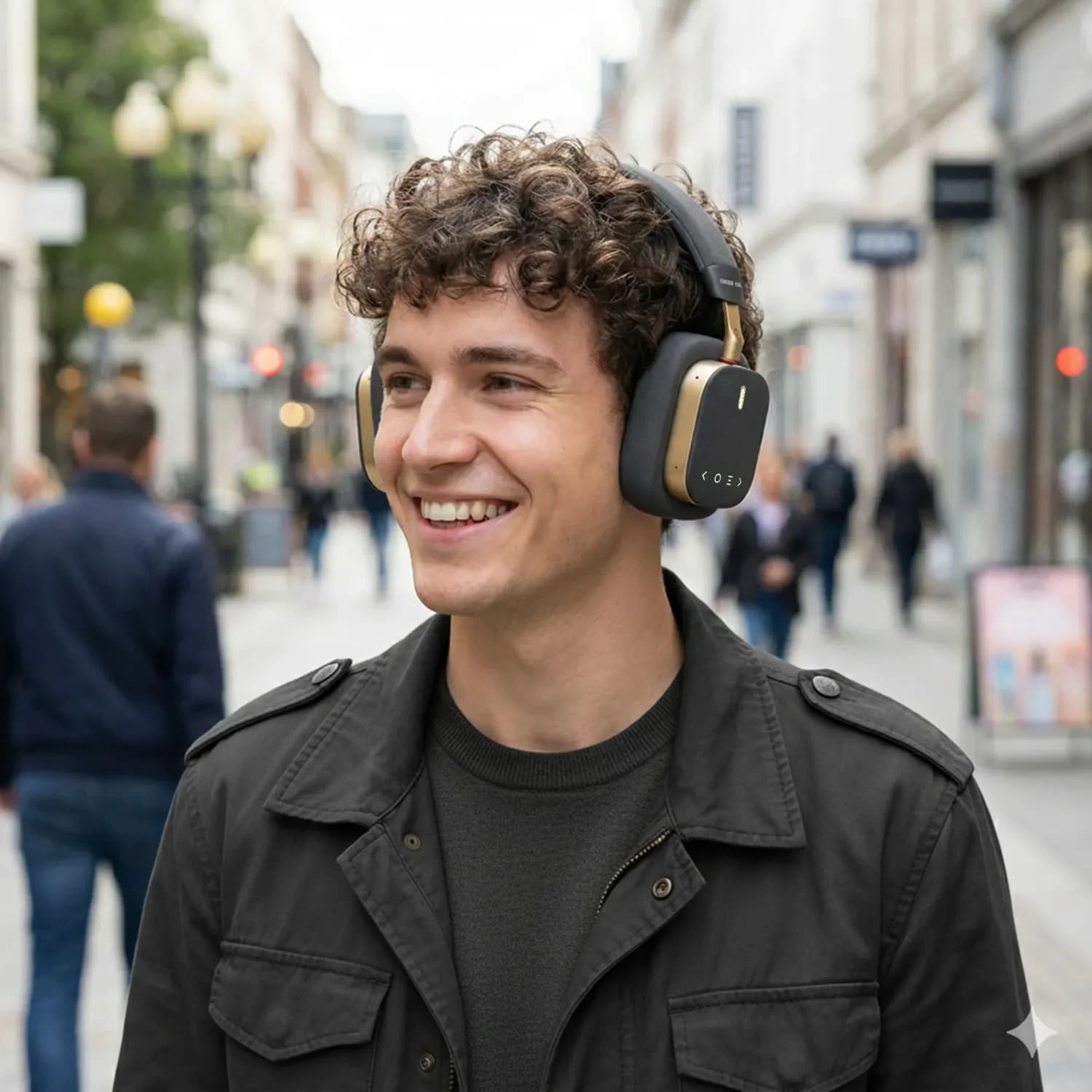 Green Lion Headphones CANNES - Wireless ANC, Black — Blue 3