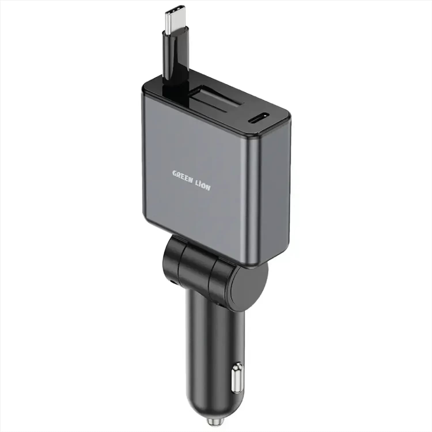 GREEN LION Car Charger GNRT75W - 75W Dual USB-C PD, Grey GREEN LION Car Charger GNRT75W - 75W Dual USB-C PD, Grey