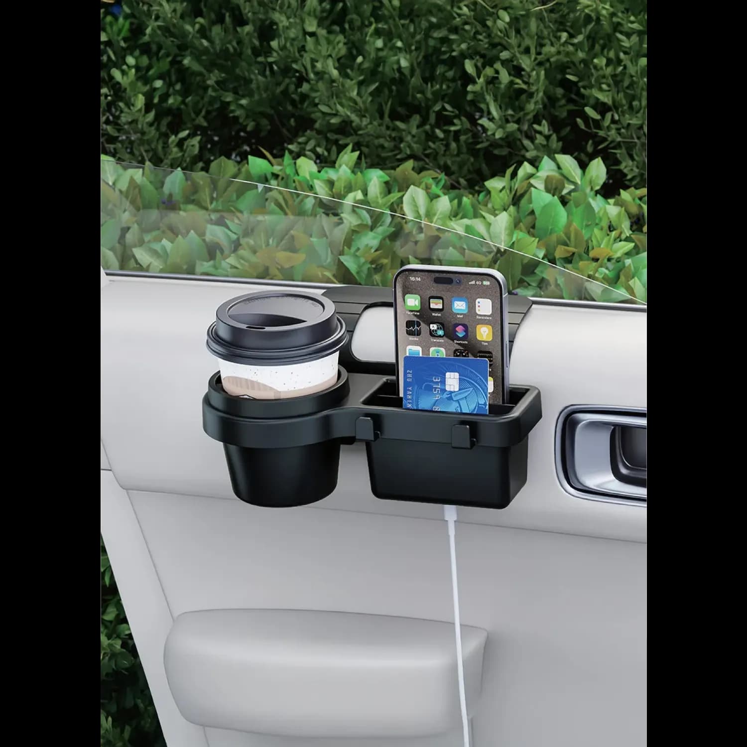 Green Lion Car Window Organizer - 4-in-1, Black 3