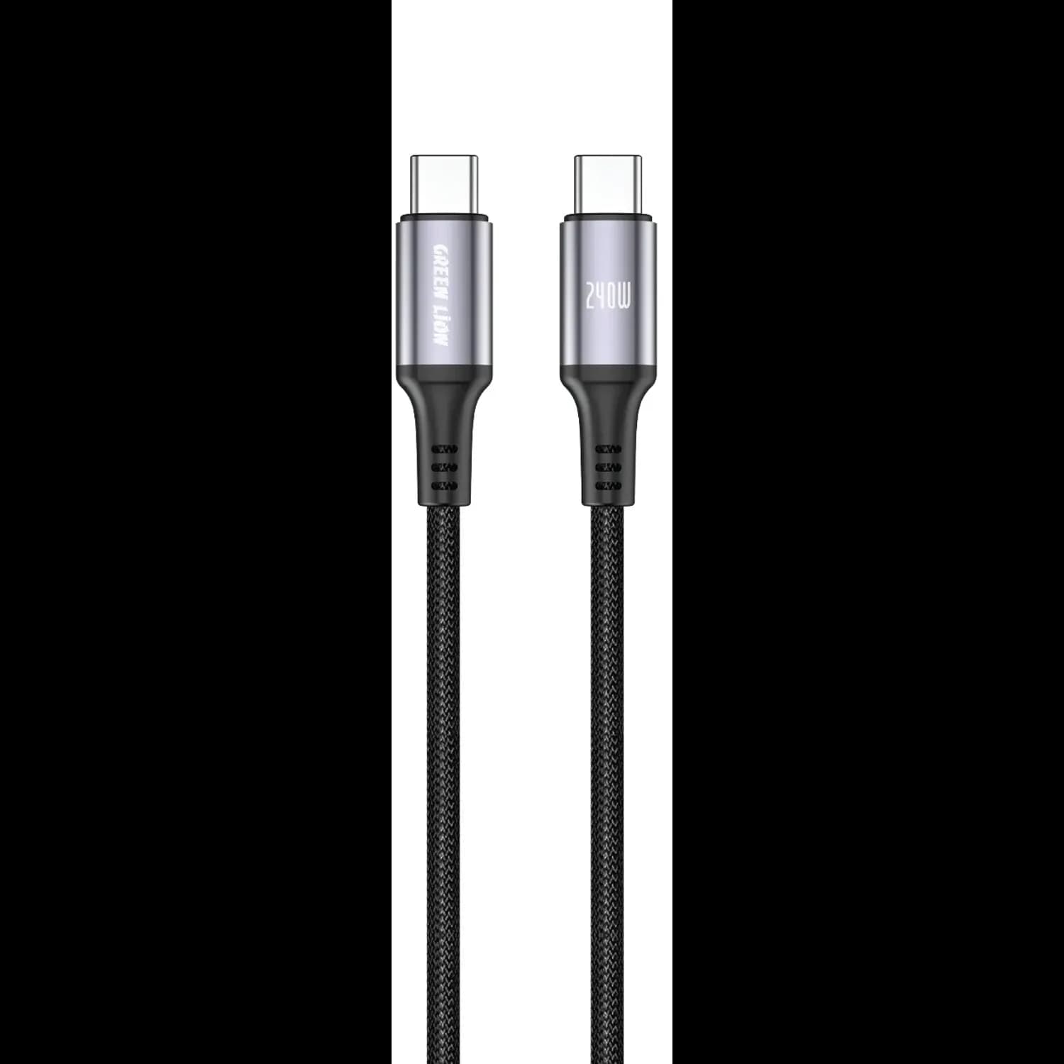 Green Lion USB-C Cable - 240W Fast Charging, 1M, Black 1
