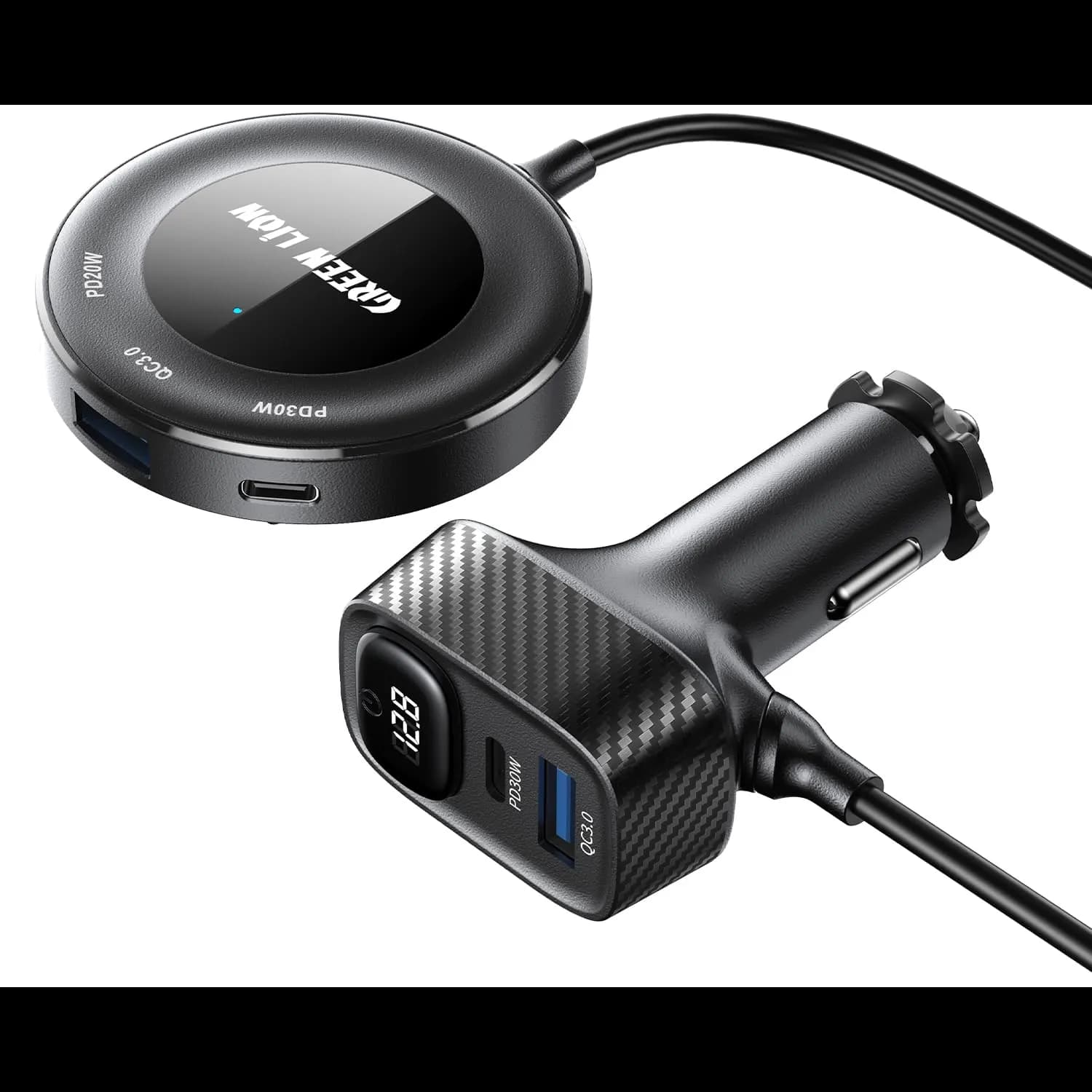 Green Lion Car Charger Kit - 5-in-1, PD 30W USB-C, Black 2