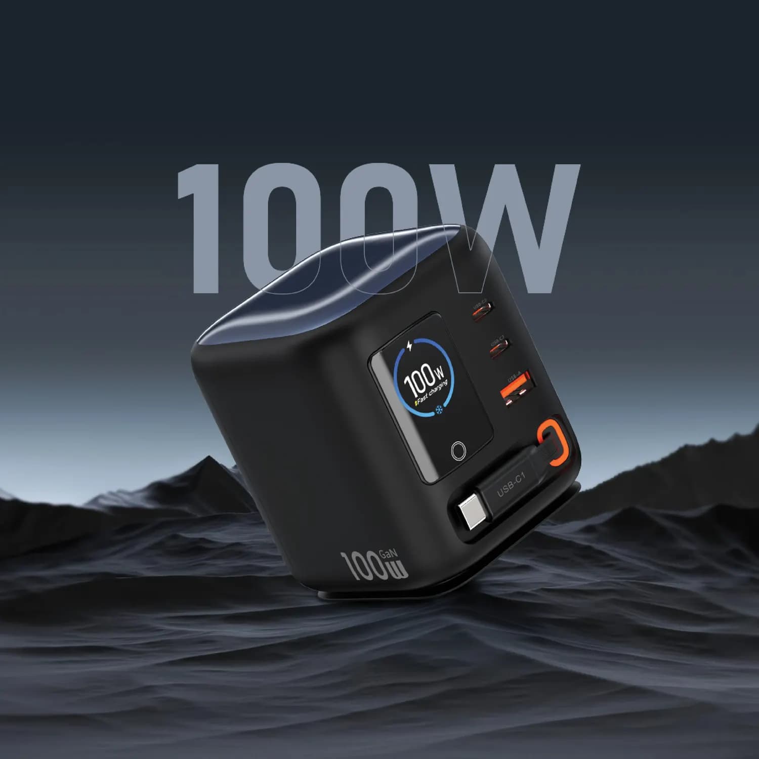 Green Lion Travel Adapter Centurion - 100W GaN, Black 2