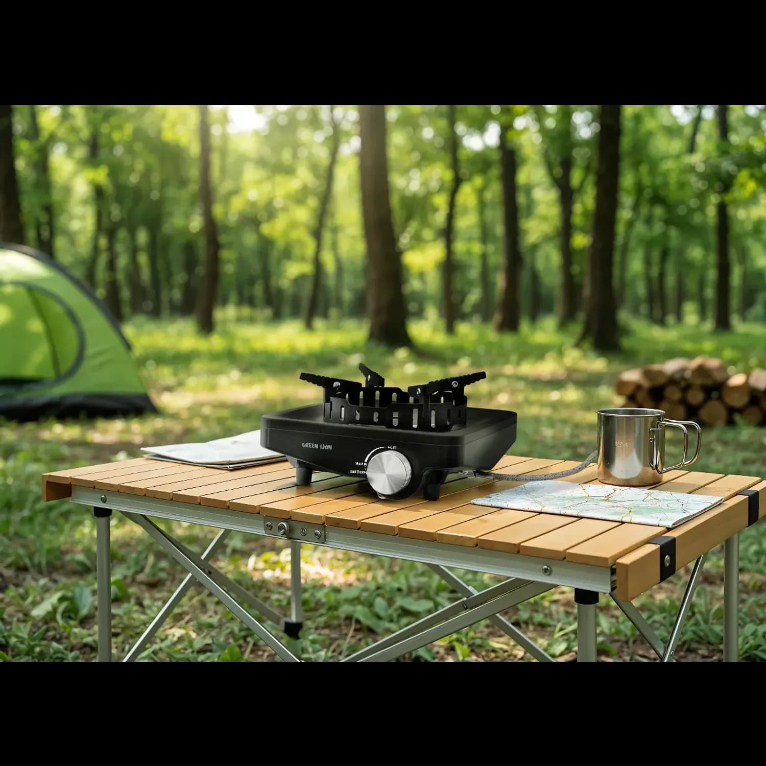 Green Lion Infrared Camping Stove - 3050W, Black 3