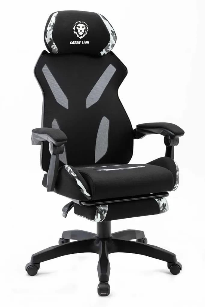 Green Lion Gaming Chair Pro GNCHAIRBK - Mesh Fabric, Black 1 Green Lion Gaming Chair Pro GNCHAIRBK - Mesh Fabric, Black 1