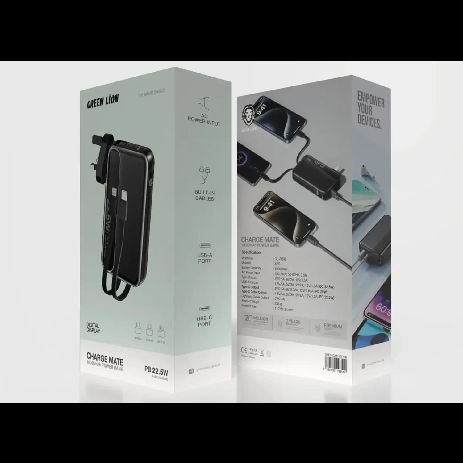 GREEN LION Power Bank - 10000mAh 22.5W PD, Black 3