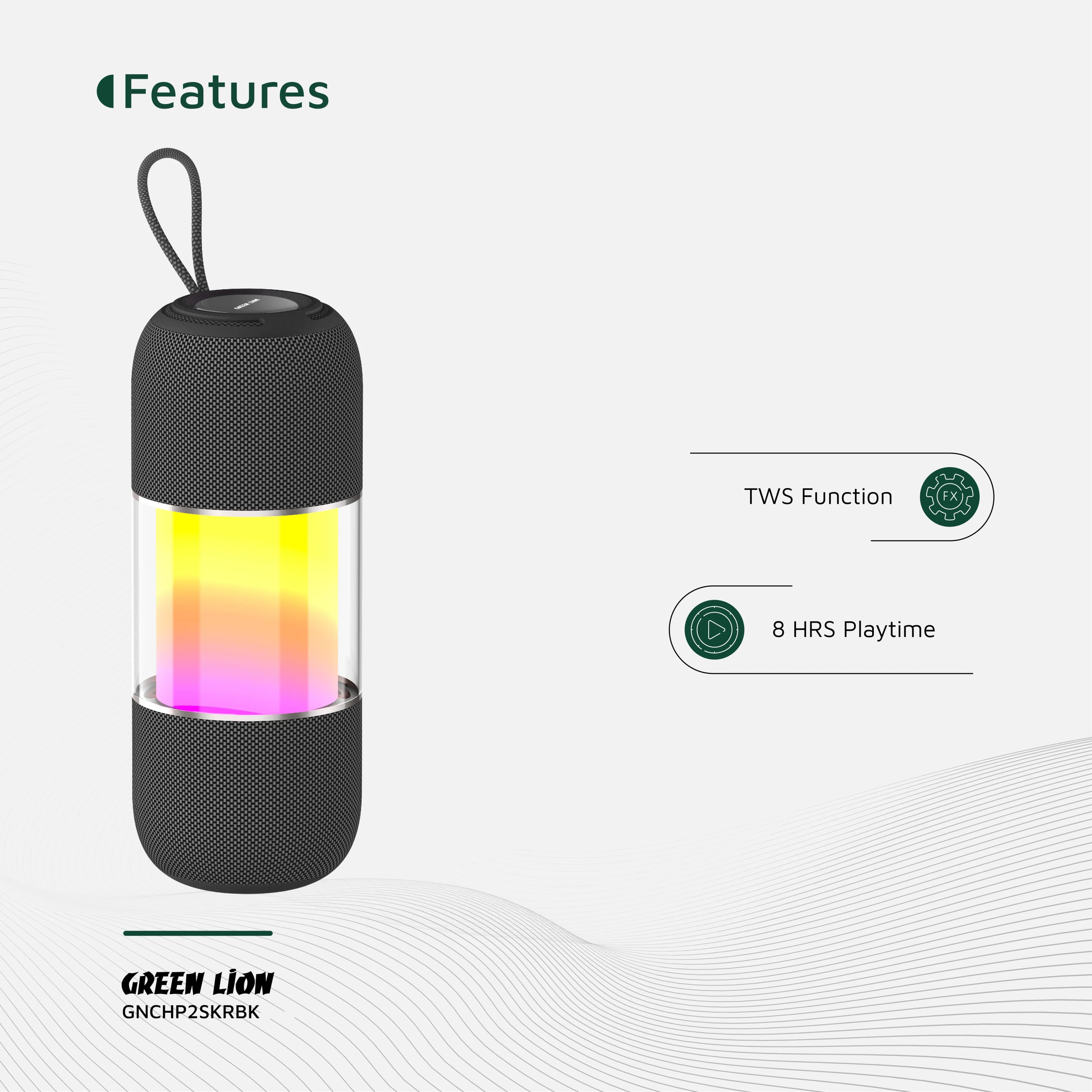 Green Lion Change Pro RGB Portable Speaker - Black 2