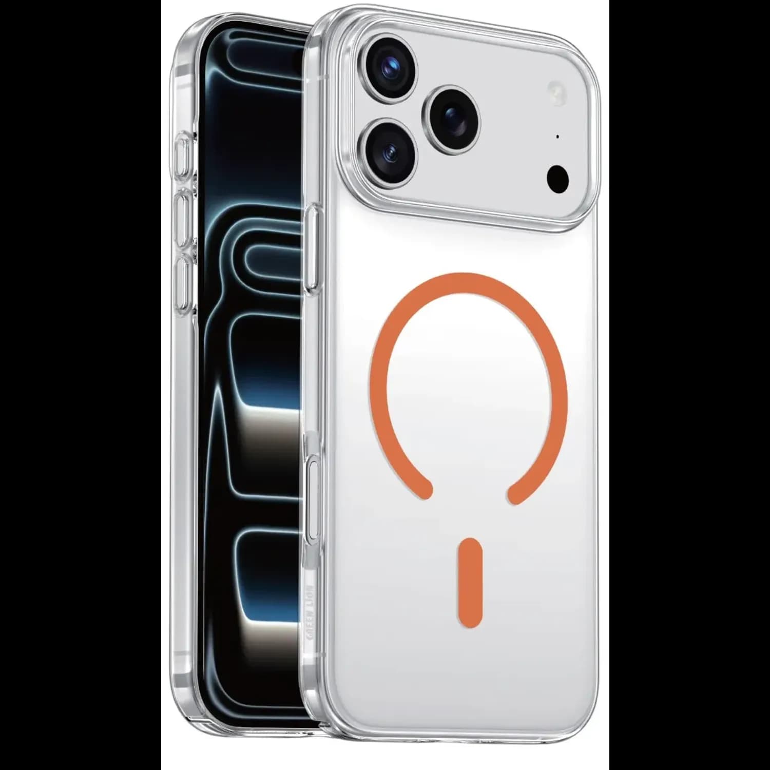 Green Lion iPhone 17 Pro Case - Matte Finish, Orange 1