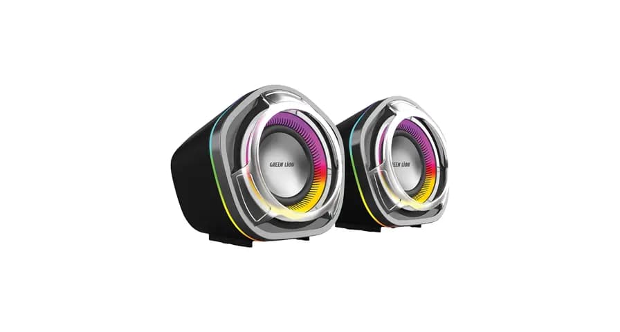 Green Lion Gaming Speakers - Bluetooth 5.3, RGB Lighting, Black 1