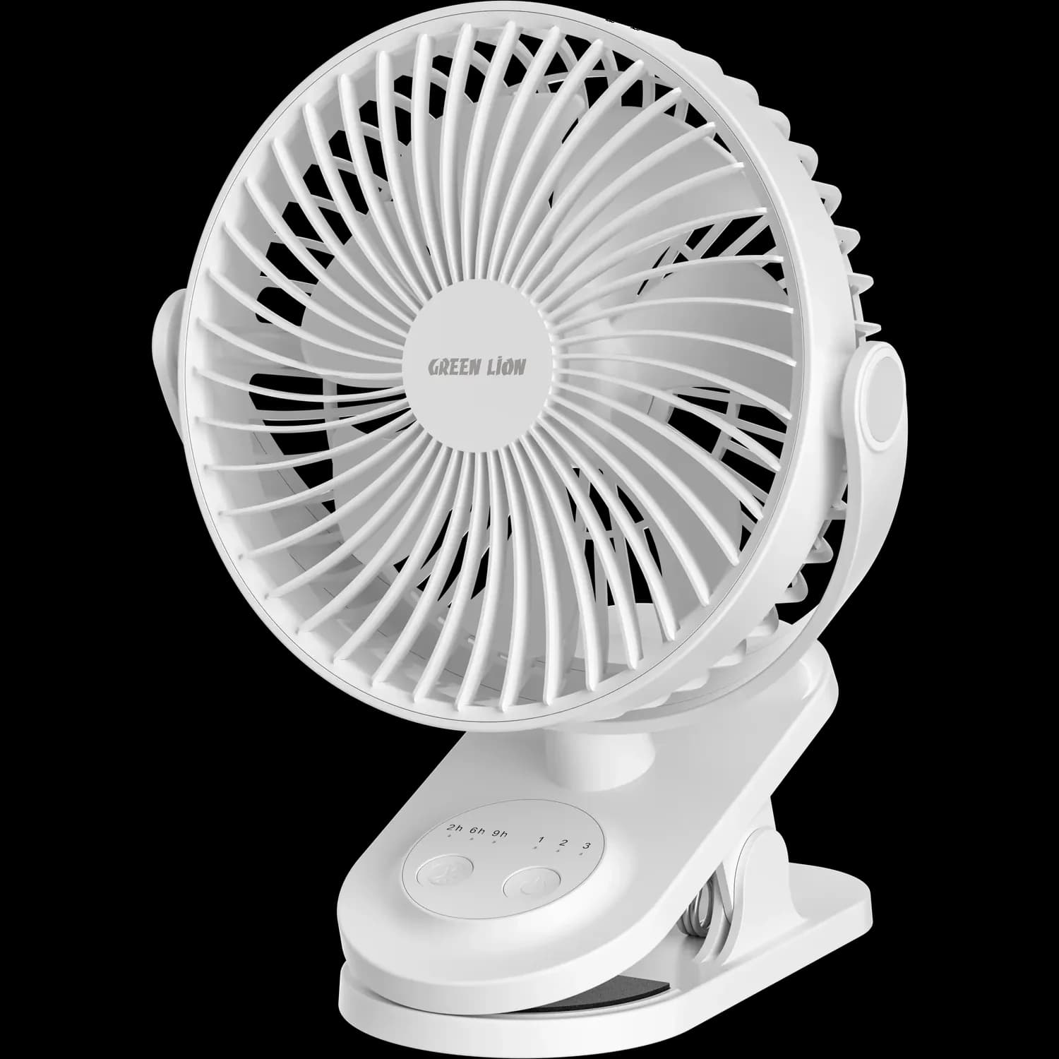 Green Lion Clip-On Portable Fan - USB-C, White 1 Green Lion Clip-On Portable Fan - USB-C, White 1