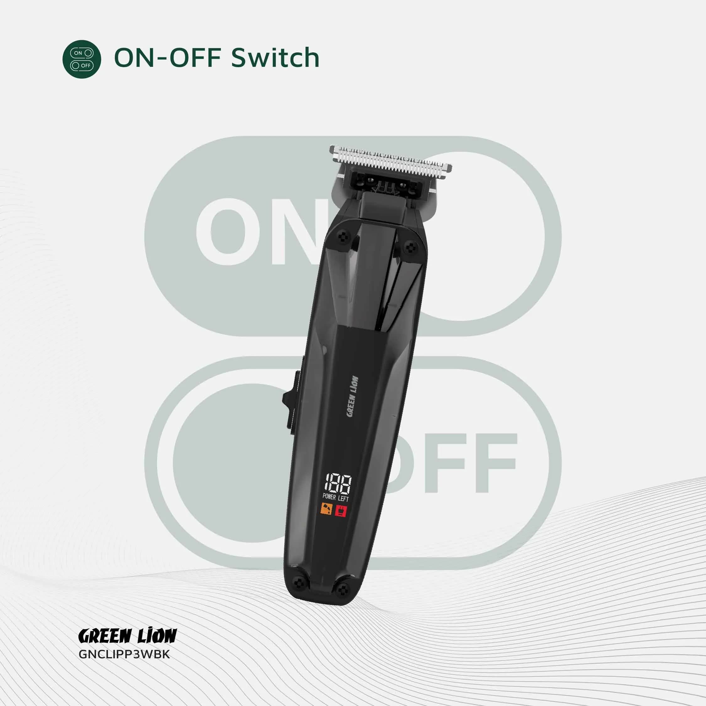 Green Lion Hair Clipper GNCLIPP3WBK - Cordless Rechargeable, Black 1 Green Lion Hair Clipper GNCLIPP3WBK - Cordless Rechargeable, Black 1