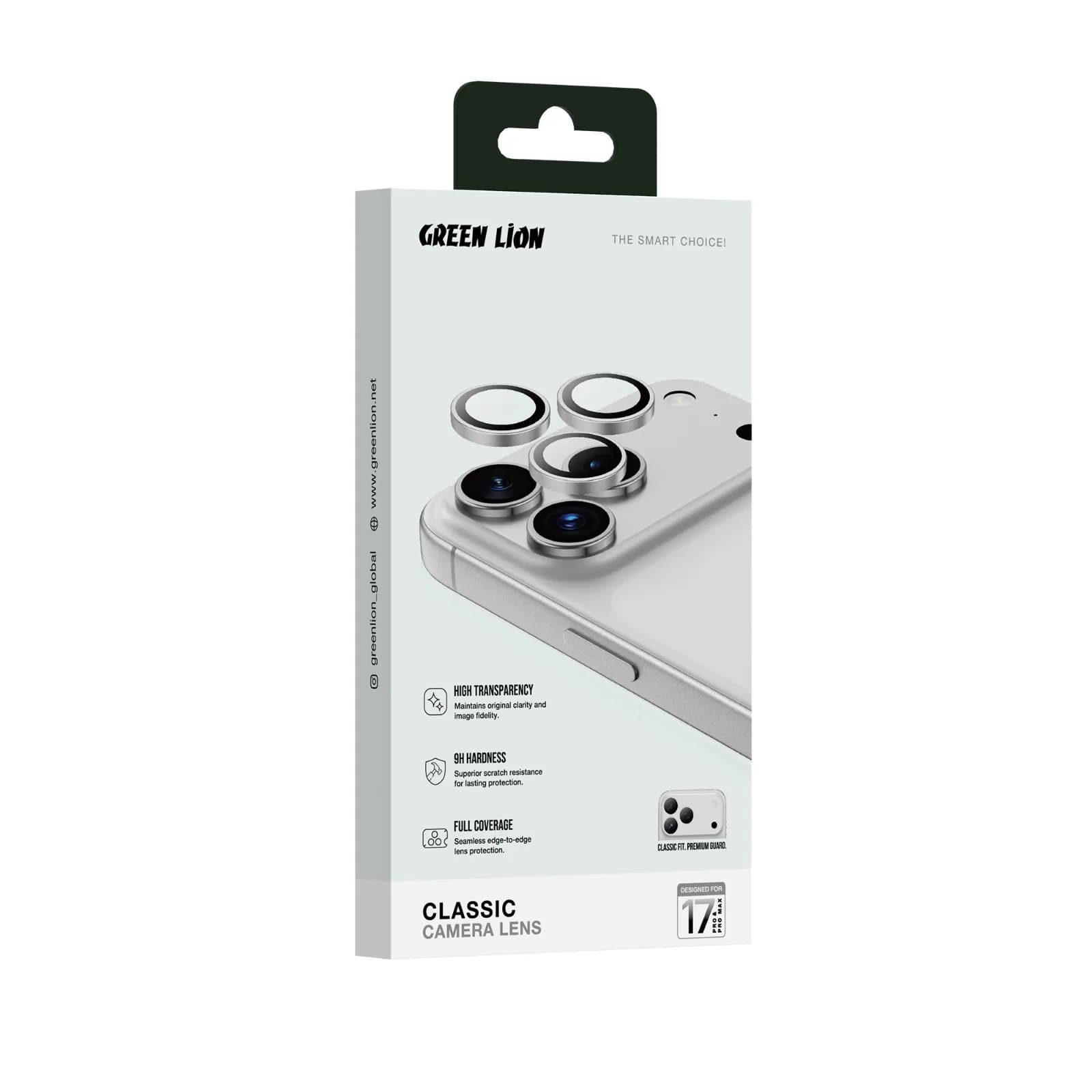 Green Lion Lens Protector iPhone 17 Pro/Pro Max - Diamond Hardness, Blue Titanium 2
