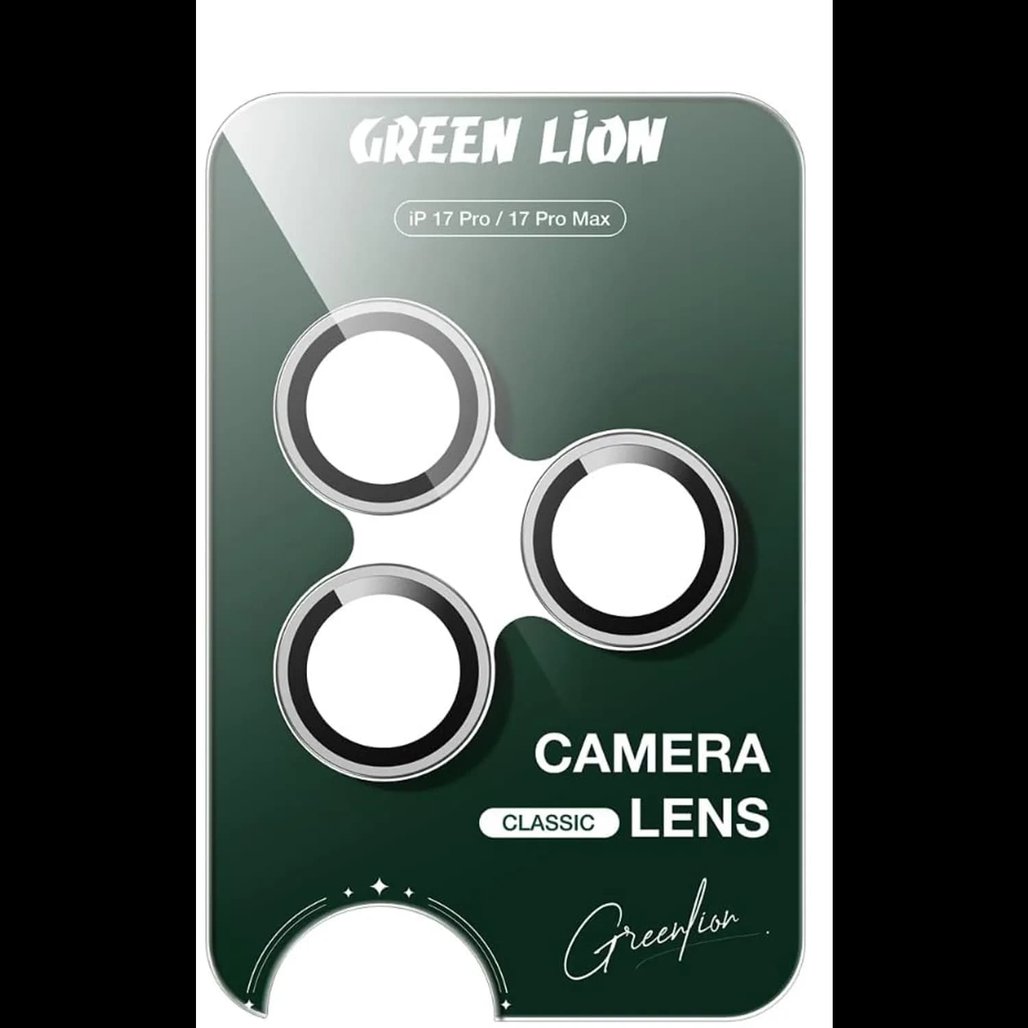Green Lion Lens Protector iPhone 17 Pro/Pro Max - Diamond Hardness, Gray Titanium 3
