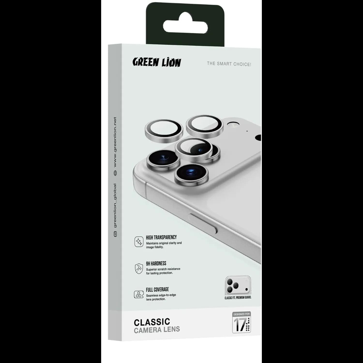 Green Lion Lens Protector iPhone 17 Pro/Pro Max - Diamond Hardness, Gray Titanium 4