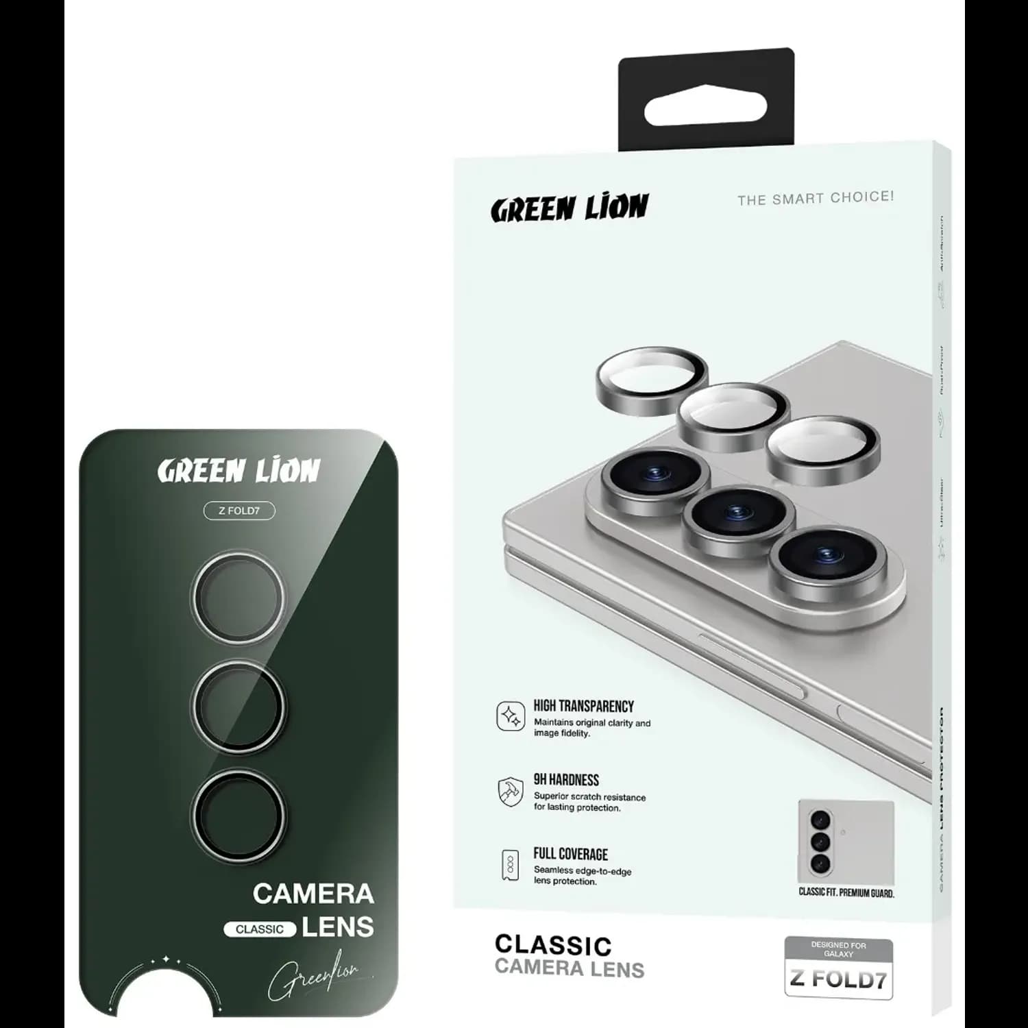 Green Lion Camera Lens Protector Galaxy Z Fold 7 - 9H Hardness, Grey 2