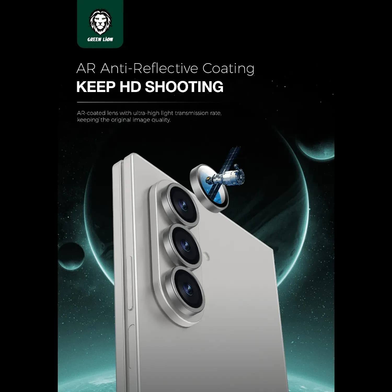 Green Lion Camera Lens Protector Galaxy Z Fold 7 - 9H Hardness, Grey 4