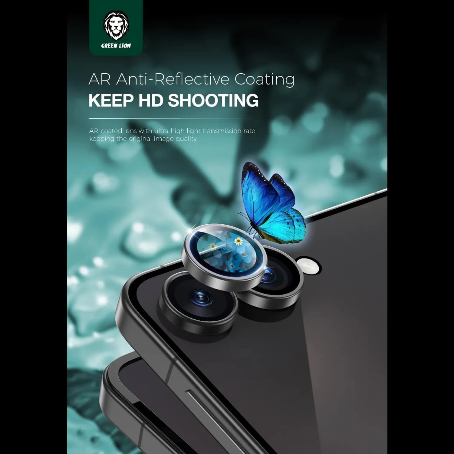 Green Lion Camera Lens Protector Z Flip 7 - 9H Tempered Glass, Grey 4