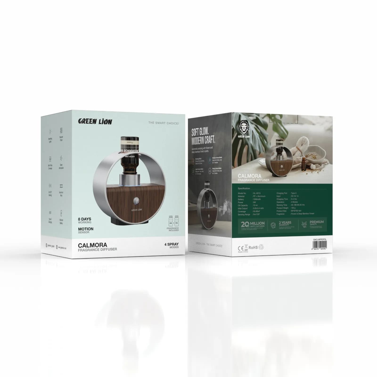 Green Lion Calmora Fragrance Diffuser - Silver 2