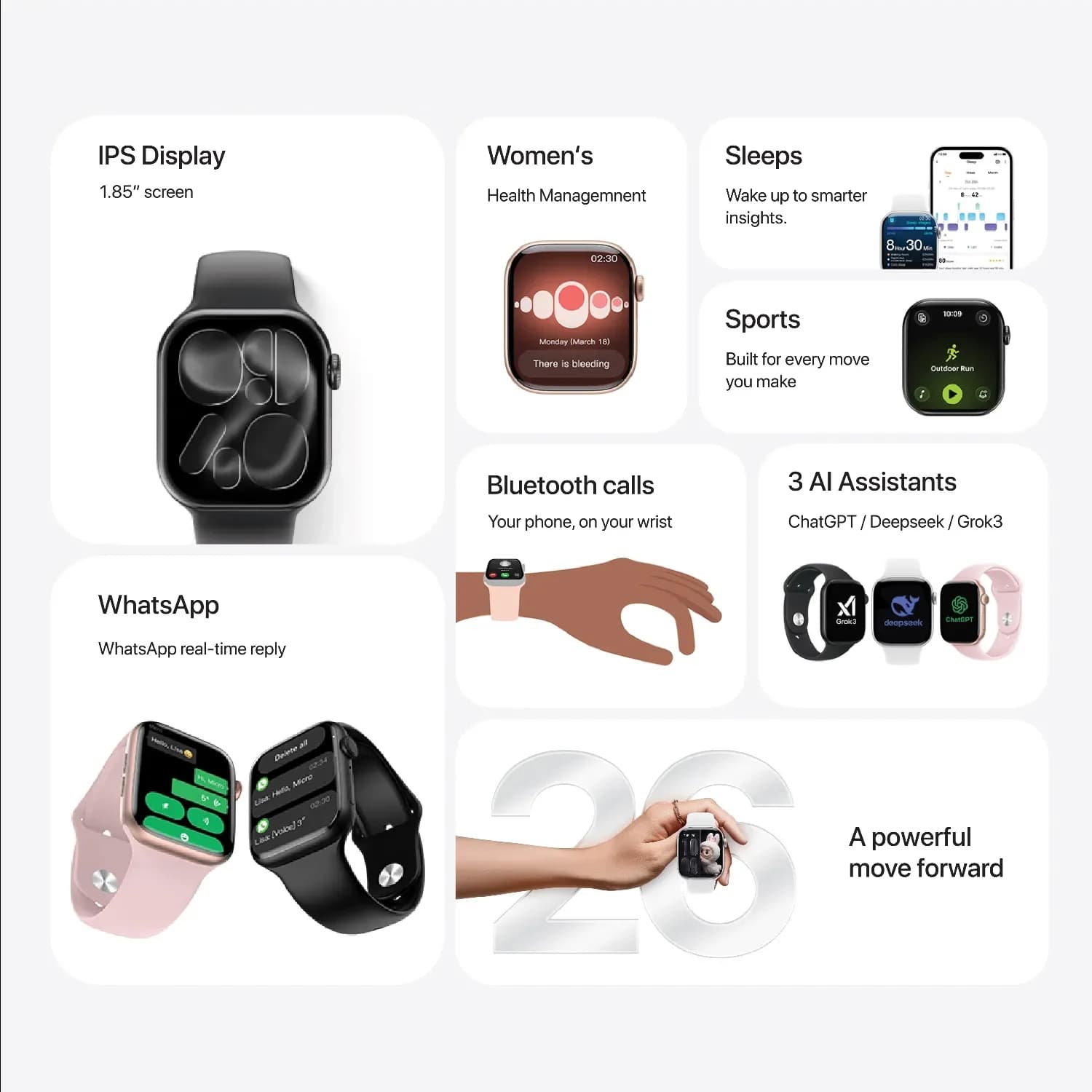 Green Lion Smart Watch Communicate Lite 42mm - Silver — Gold 3
