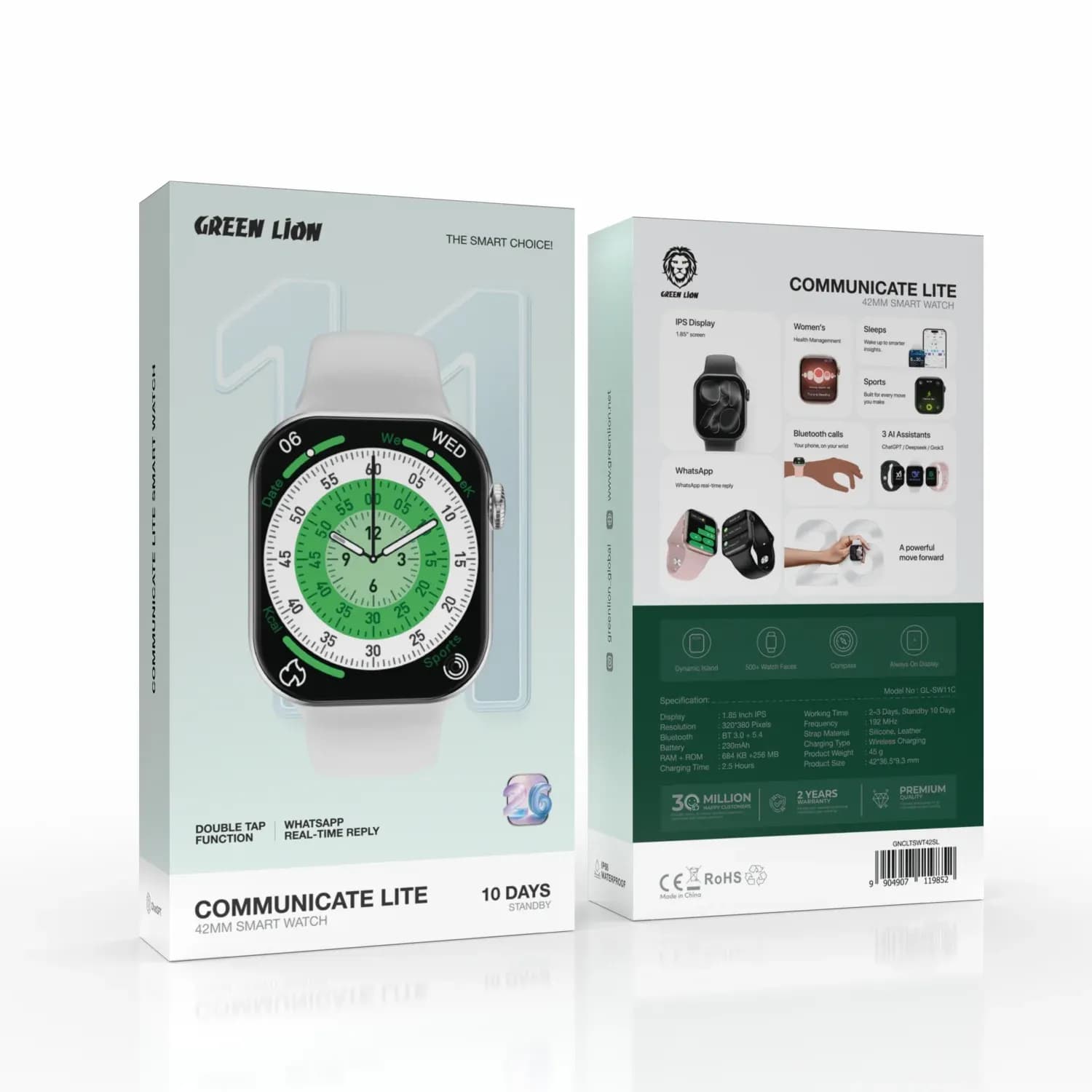 Green Lion Smart Watch Communicate Lite 42mm - Silver — Gold 4