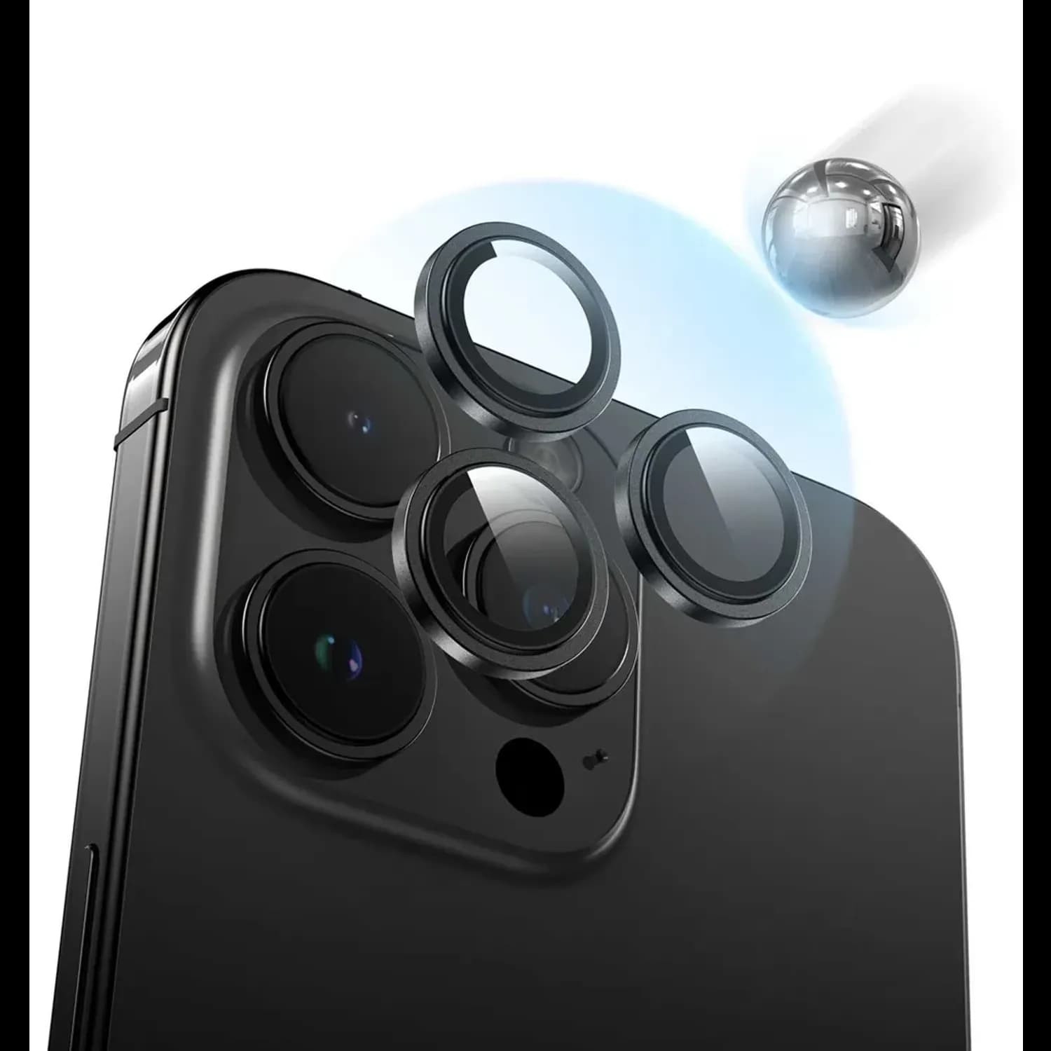 Green Lion Camera Lens Protector iPhone 15 Pro/15 Pro Max - 9H Tempered Glass, Gold 1