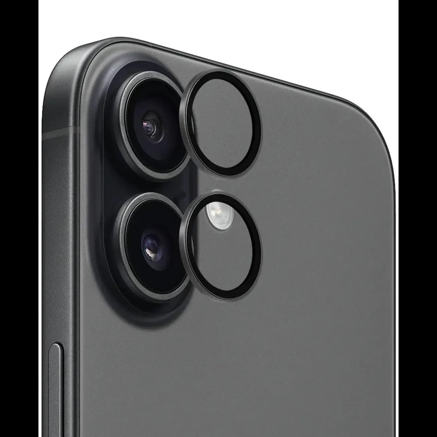 Green Lion Camera Lens Protector iPhone 17 - 9H Tempered Glass, Silver — Black 1 Green Lion Camera Lens Protector iPhone 17 - 9H Tempered Glass, Silver — Black 1