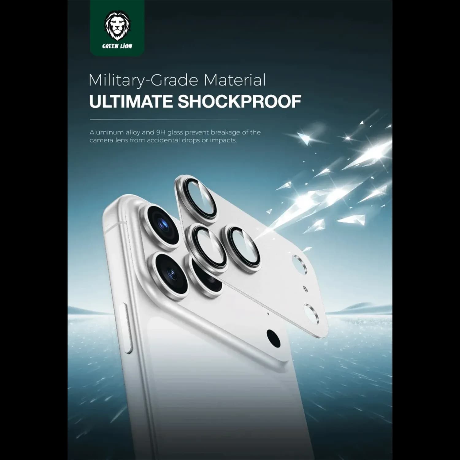 GREEN LION Lens Protector iPhone 17 Pro - Silver Titanium 3