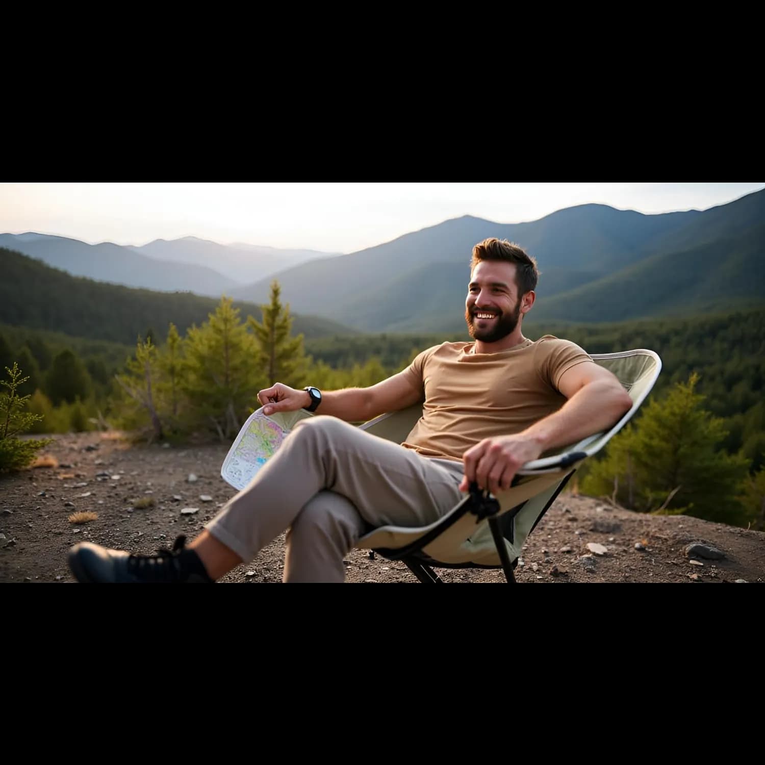 Green Lion Camping Chair CampMate - 360° Swivel, Black 3