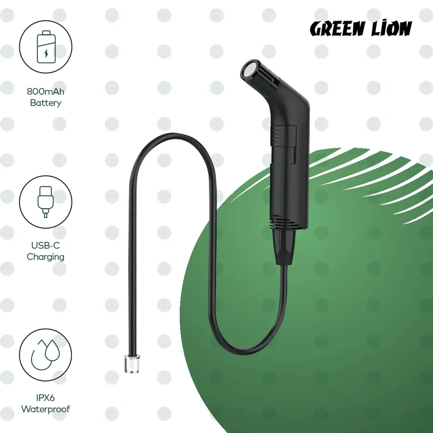 Green Lion Compact Bidet - Portable, Rechargeable, Black 2